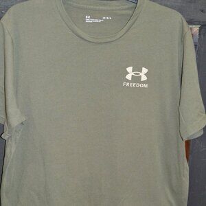 Large - UnderArmour - Army Green - TShirt - FREEDOM